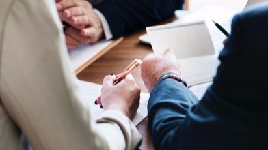 People collaborating around a table